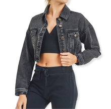 Load image into Gallery viewer, Cropped Denim Jacket
